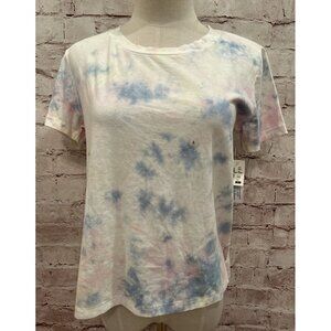 Aeropostale The OG Tee Perfect Crew Size S Pink Blue Tie Dye Short Sleeve NEW